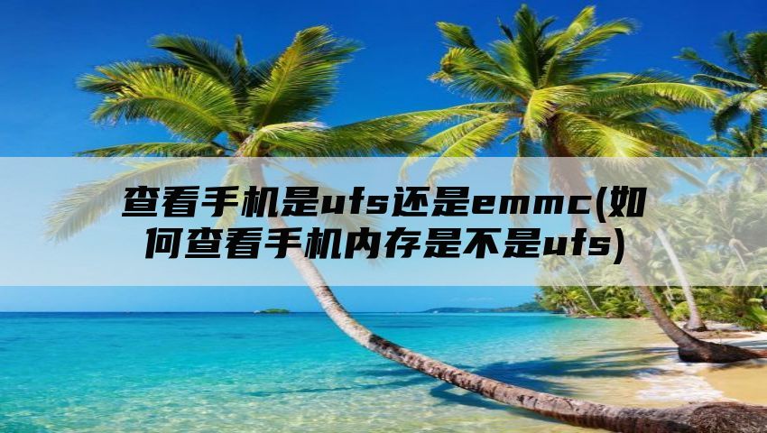 查看手机是ufs还是emmc(如何查看手机内存是不是ufs)