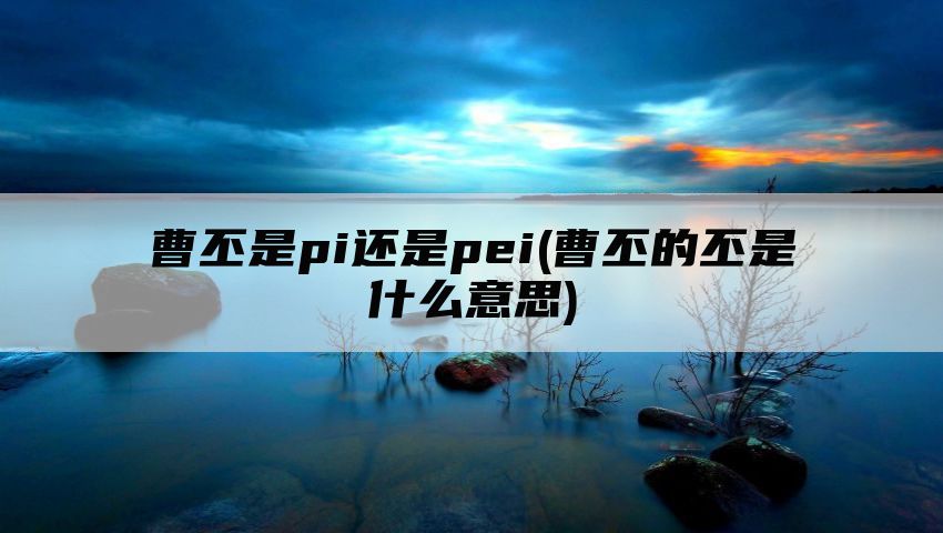 曹丕是pi还是pei(曹丕的丕是什么意思)