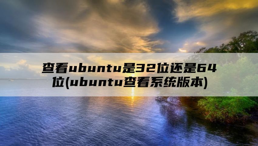 查看ubuntu是32位还是64位(ubuntu查看系统版本)