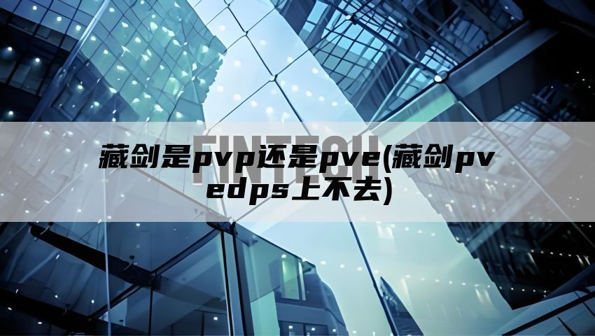 藏剑是pvp还是pve(藏剑pvedps上不去)