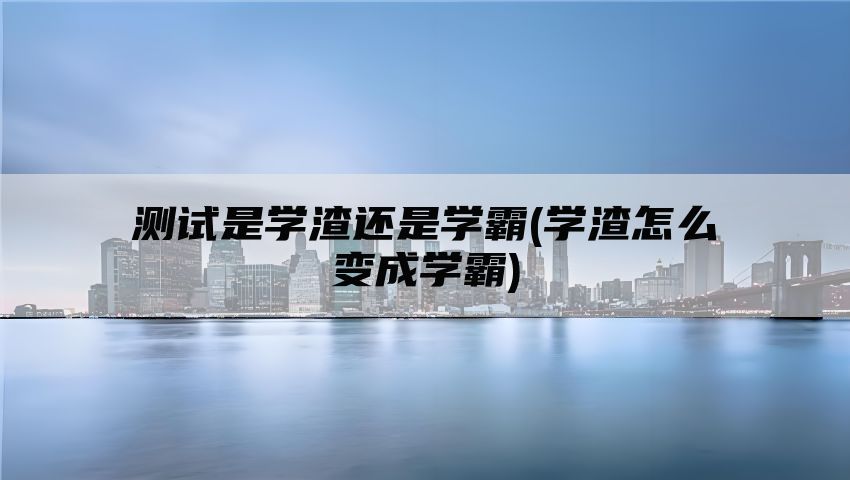 测试是学渣还是学霸(学渣怎么变成学霸)