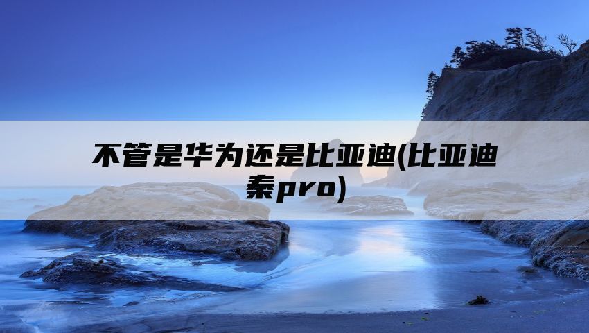 不管是华为还是比亚迪(比亚迪秦pro)