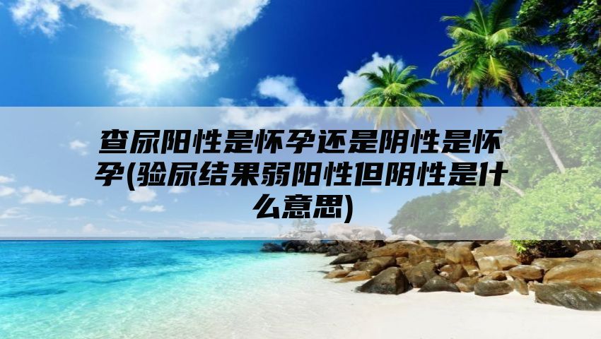 查尿阳性是怀孕还是阴性是怀孕(验尿结果弱阳性但阴性是什么意思)