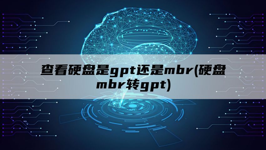 查看硬盘是gpt还是mbr(硬盘mbr转gpt)