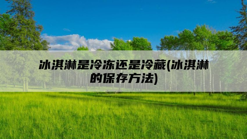 冰淇淋是冷冻还是冷藏(冰淇淋的保存方法)