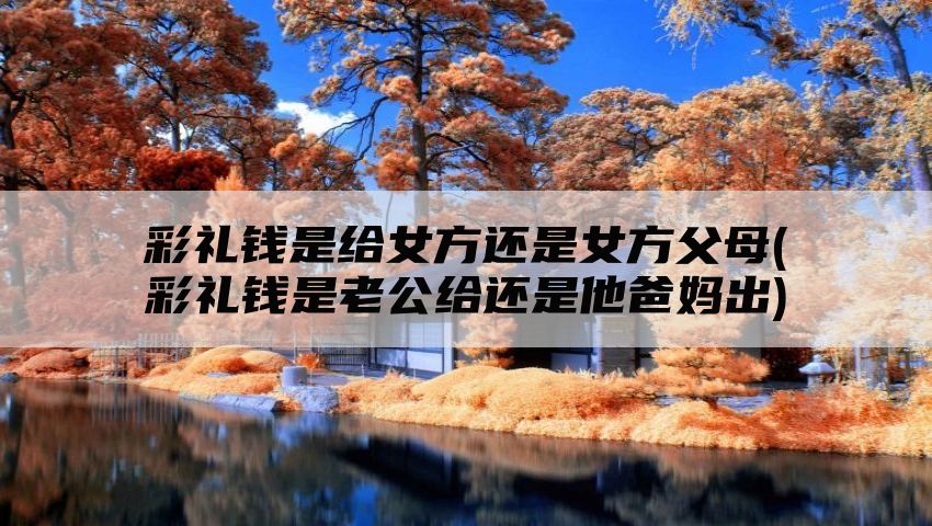 彩礼钱是给女方还是女方父母(彩礼钱是老公给还是他爸妈出)