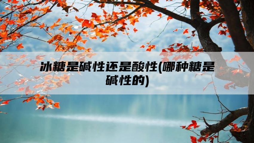 冰糖是碱性还是酸性(哪种糖是碱性的)