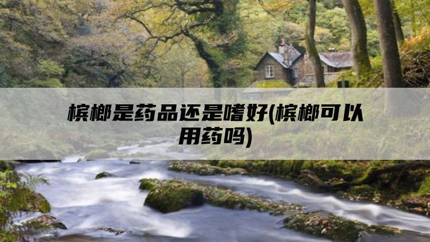 槟榔是药品还是嗜好(槟榔可以用药吗)