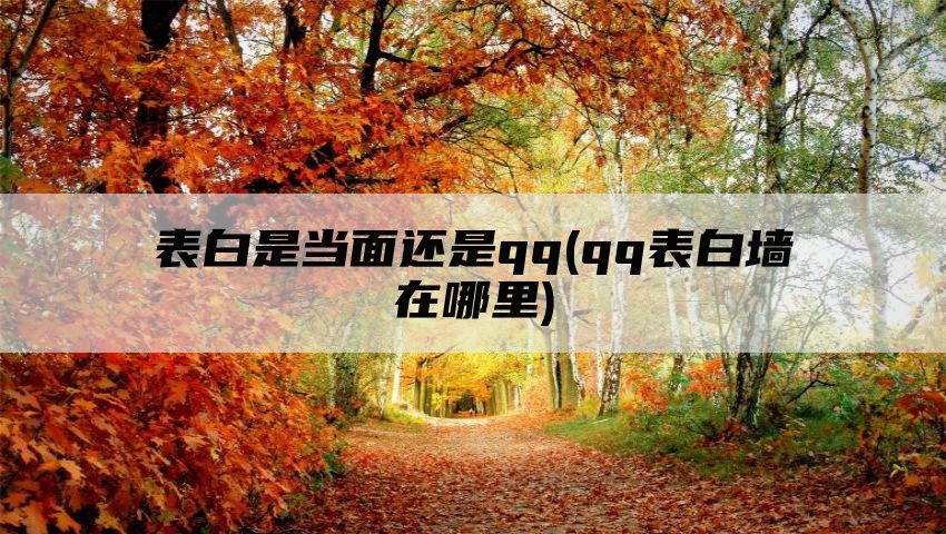 表白是当面还是qq(qq表白墙在哪里)